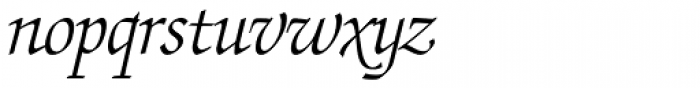 Zapf Chancery Light Italic Font LOWERCASE