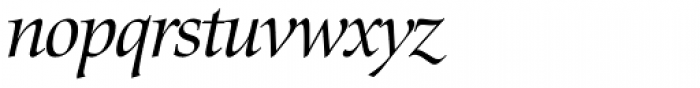Zapf Renais SH Italic Font LOWERCASE