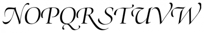 Zapf Renais SH Light Italic Swash Font UPPERCASE