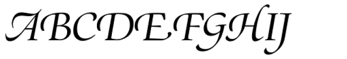 Zapf Renaissance Antiqua Book Swashed Italic Font UPPERCASE