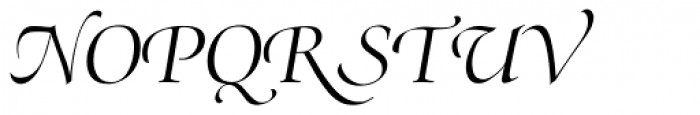 Zapf Renaissance Antiqua Swashed Light Italic Font UPPERCASE