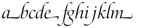 Zapf Renaissance B EF Light Italic Swash Font LOWERCASE