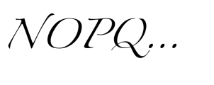 Zapfino Extra X One Font UPPERCASE