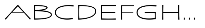 Zaphire Extra Light Extra Expanded Font UPPERCASE