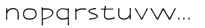 Zaphire Extra Light Extra Expanded Font LOWERCASE