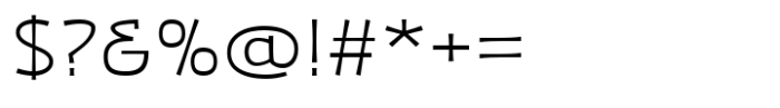 Zaphire Extra Light Semi Expanded Font OTHER CHARS