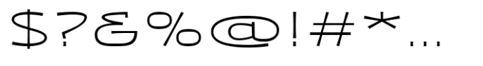 Zaphire Extra Light Ultra Expanded Font OTHER CHARS