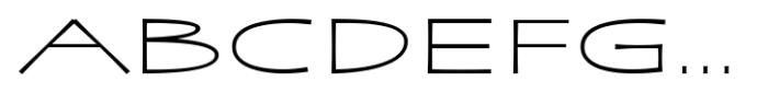 Zaphire Extra Light Ultra Expanded Font UPPERCASE