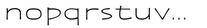 Zaphire Extra Light Ultra Expanded Font LOWERCASE