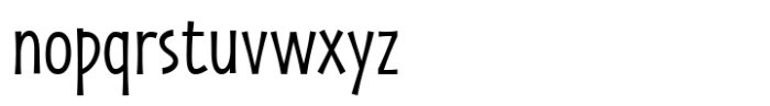 Zaphire Light Condensed Font LOWERCASE
