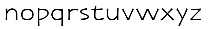 Zaphire Light Expanded Font LOWERCASE