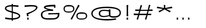 Zaphire Light Ultra Expanded Font OTHER CHARS