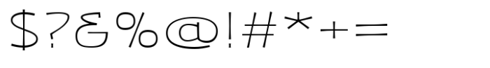 Zaphire Thin Expanded Font OTHER CHARS