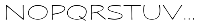 Zaphire Thin Expanded Font UPPERCASE