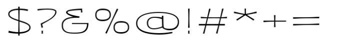 Zaphire Thin Extra Expanded Font OTHER CHARS