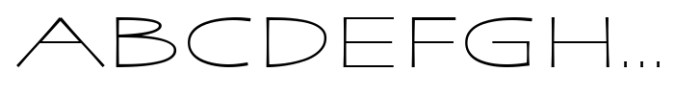 Zaphire Thin Extra Expanded Font UPPERCASE