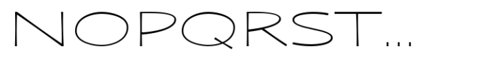 Zaphire Thin Extra Expanded Font UPPERCASE