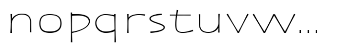 Zaphire Thin Extra Expanded Font LOWERCASE