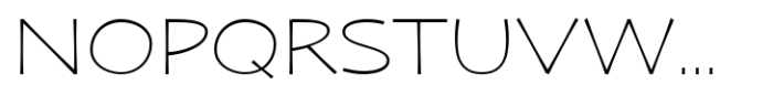 Zaphire Thin Semi Expanded Font UPPERCASE