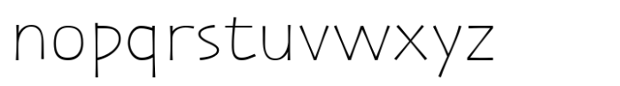 Zaphire Thin Semi Expanded Font LOWERCASE