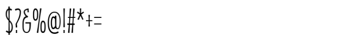 Zaphire Thin Ultra Condensed Font OTHER CHARS