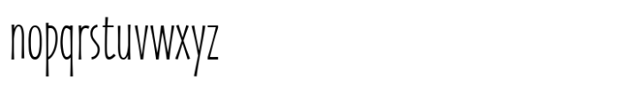 Zaphire Thin Ultra Condensed Font LOWERCASE