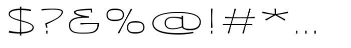 Zaphire Thin Ultra Expanded Font OTHER CHARS