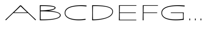 Zaphire Thin Ultra Expanded Font UPPERCASE
