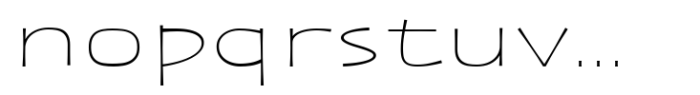 Zaphire Thin Ultra Expanded Font LOWERCASE