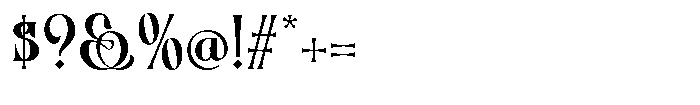Zaphyre Regular Font OTHER CHARS