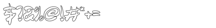 Zaragi Outline Font OTHER CHARS