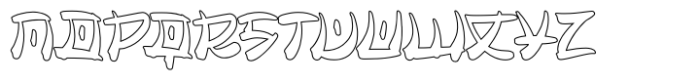 Zaragi Outline Font UPPERCASE