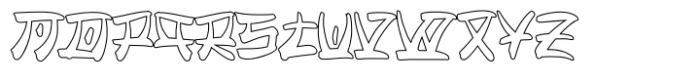 Zaragi Outline Font LOWERCASE