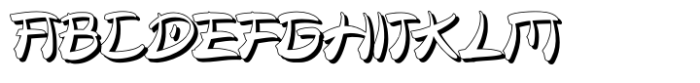 Zaragi Shadow Font UPPERCASE