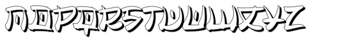Zaragi Shadow Font UPPERCASE