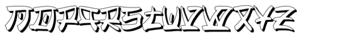 Zaragi Shadow Font LOWERCASE