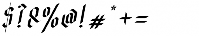Zarathustra Italic Font OTHER CHARS