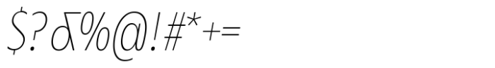 Zariantz Grotesk Thin Italic Font OTHER CHARS