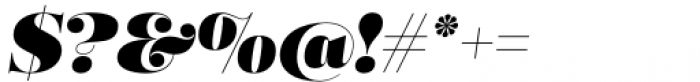 Zart Italic Font OTHER CHARS