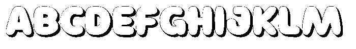 Zavo Extrude Font UPPERCASE