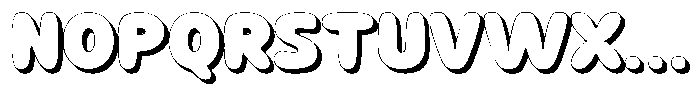 Zavo Extrude Font UPPERCASE