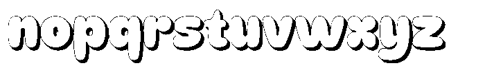Zavo Extrude Font LOWERCASE