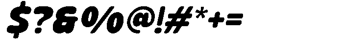 Zavo Italic Font OTHER CHARS