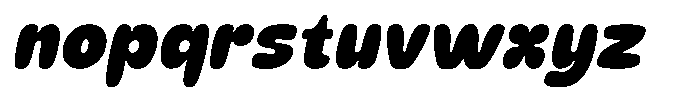 Zavo Italic Font LOWERCASE