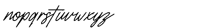 Zavonia Script Font LOWERCASE