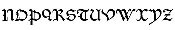 Zainer GoticoAntiqua96G Font UPPERCASE