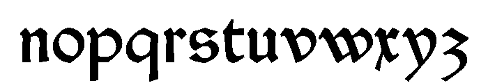 Zainer GoticoAntiqua96G Font LOWERCASE