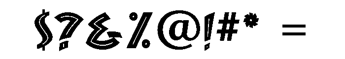 Zambesi Regular Font OTHER CHARS