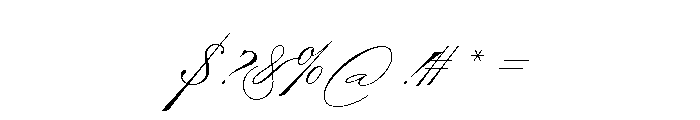 Zaner Regular Font OTHER CHARS
