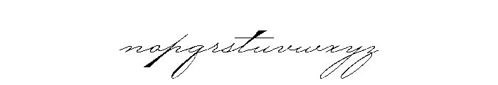 Zaner Regular Font LOWERCASE